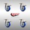 Service Caster 4 Inch 316SS Blue Polyurethane Swivel Top Plate Caster Set Total Lock Brake SCC SCC-SS316TTL20S414-PPUB-BLUE-4 - alternate 2